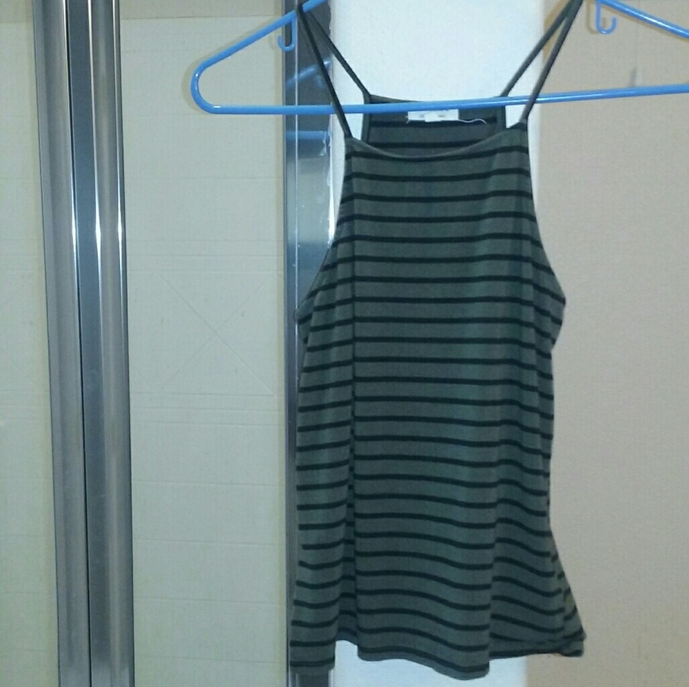 Green & black tank